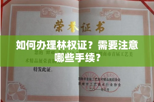 长沙如何办理林权证?需要注意哪些手续?