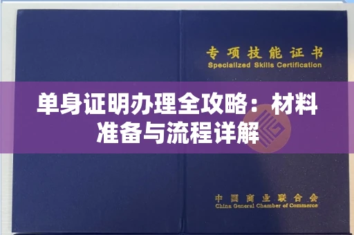 长沙单身证明办理全攻略:材料准备与流程详解